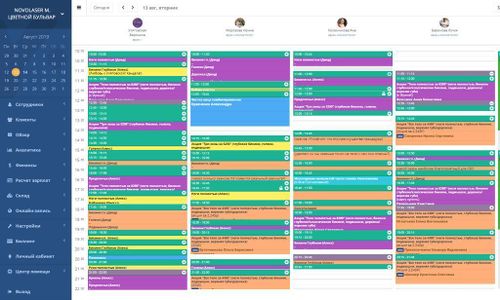 Плотность записи на процедуры клиники за 1 рабочий день (кликните для увеличения)