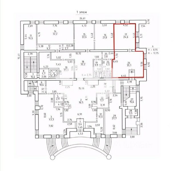 Файл:Ядринцевская 23 1 этаж (план).jpg